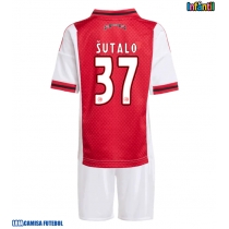 Camisa de Futebol Ajax Josip Sutalo #37 Equipamento Principal Infantil 2025-26 Manga Curta (+ Calças curtas)